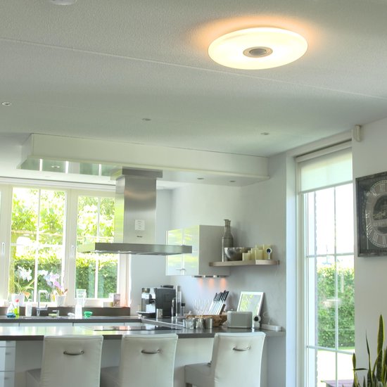 IDINIO WiFi LED-Deckenleuchte 50 cm - Mehrfarbig - Für Google Nest / Echo Dot