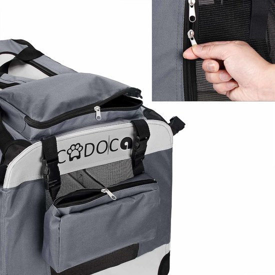 Cado Hundetransportbox XXL 92 x 64 x 64cm grau