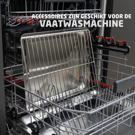 BREND Freistehender XXL Airfryer-Dampfbackofen-Kombi - Digitalanzeige mit Touch - Selbstreinigung - Timer - Rotisserie - Mit Zubehör - 24 Liter