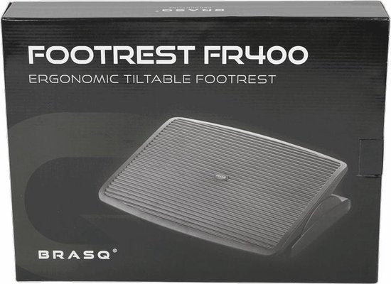 BRASQ Ergonomische Fußstütze für den Schreibtisch - Schreibtischzubehör - Verstellbar - Anti-Rutsch - Fußstütze Bank