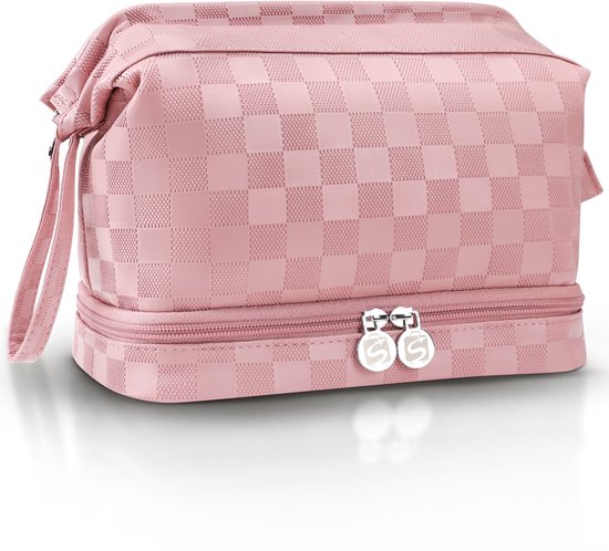 Skycases Travel Essentials - Kulturtasche und Make-up-Organizer - wasserdicht und kompakt - geeignet für Reisen und den täglichen Gebrauch - Unisex - Pink