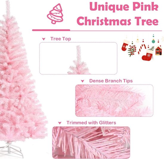 Coast 150 cm Rosa Weihnachtsbaum mit buntem Glitter