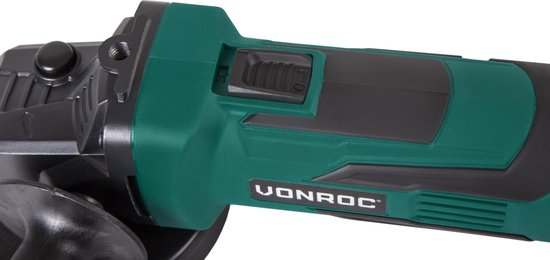 VONROC Accu-Winkelschleifer - VPower 20V - Ø115MM - Inkl. Seitengriff & Tasche - Ohne Akku & Ladegerät