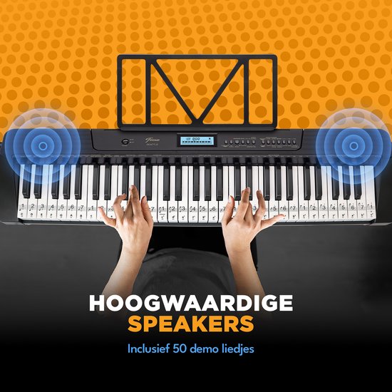 Finesse Keyboard Piano - Ständer & Zubehör - 61 Tasten - MIDI - Electric Piano - Kind