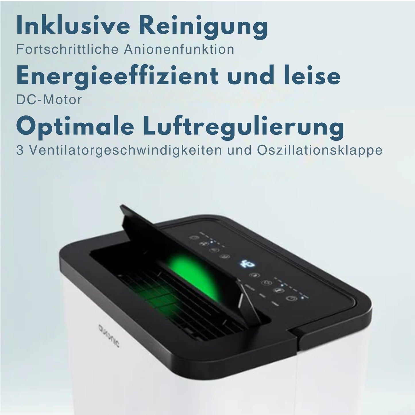Auronic Luftentfeuchter - Compact Pro Plus - 24L - Schlafzimmer, Badezimmer, Wohnzimmer und Büro - Luftbefeuchter für Innenräume - Weiß