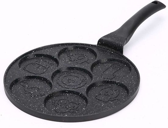 Pfannkuchenpfanne - 7 Mini-Pfannkuchen - Cartoon-Pfannkuchen - 26,5 cm