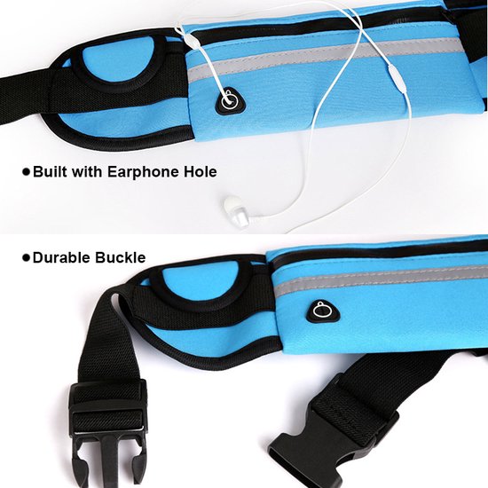 GarpexÂ® Laufgürtel - Hüfttasche - Lauftelefonhalter - Laufgürtel - Gürteltasche Damen und Herren - Laufen - Einheitsgröße - Schwarz