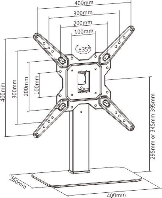 TV-Ständer - TV-Stativ - drehbarer TV-Bildschirm