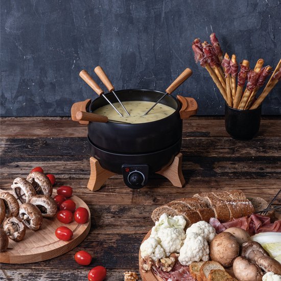 Boska Elektrisches Fondue-Set Party - 2.3L - Für Käsefondue, Schokoladenfondue, Hotpot und Boullionfondue - Fondue-Set elektrisch - Mit Temperaturregler