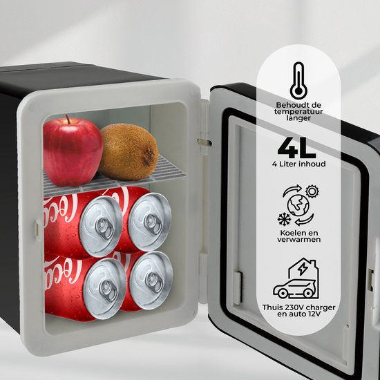 Denver Mini-Kühlschrank - Kühlung und Heizung - Hautpflege-Kühlschrank - 12v Auto-Anschluss - MFR404