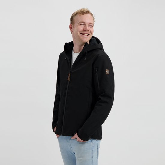 Travelin' Jack Sverre Men - Softshell-Jacke für Männer - Fleece-Futter - Schwarz
