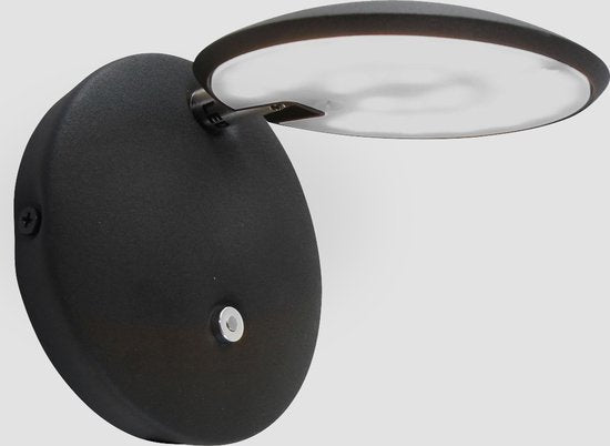 Steinhauer Zenith LED - Wandleuchte Modern - Schwarz - H:12cm - Ø:12cm - Universal - Für Innen - Metall - Wandleuchten - Schlafzimmer - Wohnzimmer