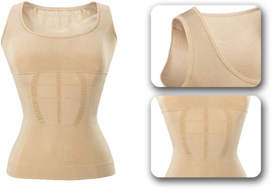 Milanoro - Figurkorrigierendes Unterhemd für Frauen - Schwarz - XL