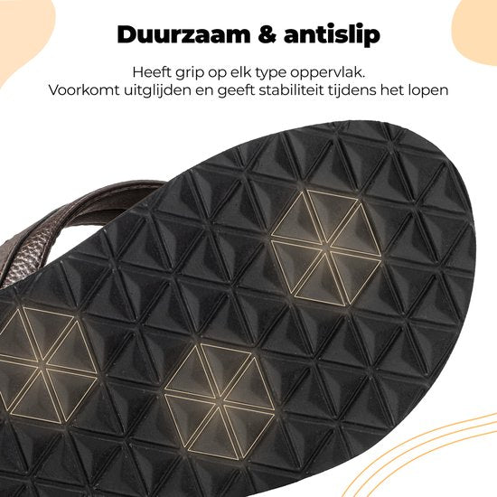 Pantoffeln Männer - Sandalen - Braun - Größe 42 - Comfeet
