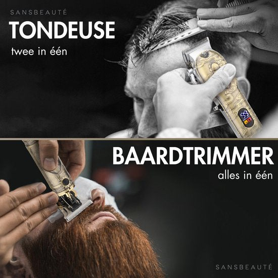 Professionelle kabellose 4-in-1 Haarschneidemaschine - Haarschneider Herrenkopfhaar - Cheveux Haar - Haartrimmer - Friseur Haar Maschine - Haarschneider - Trimmer Bart - Friseur Haarschneider - Friseur Buddha Trimmer - Barbier Set