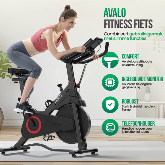 Avalo Indoor Cycle - Heimtrainer - Spinning Bike - Magnetisches Widerstandssystem - Trainingscomputer & LCD-Bildschirm