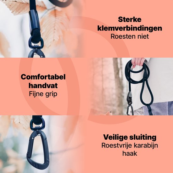 Jake and Jacky Hundeleine 3 Meter - Hundeleine - Laufleine - Schwarz