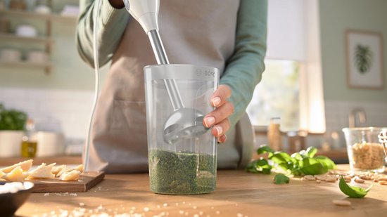 Bosch MSM66110 ErgoMixx - Stabmixer - 600W - Inklusive Messbecher - Weiß/Grau