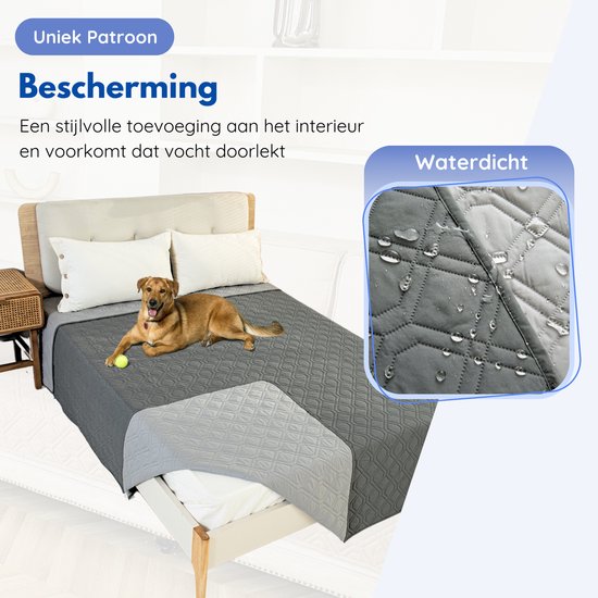 Hilvard - Hundedecke - Katzendecke - Sitzbankschoner - Hundedecke Auto-Rücksitz - Geeignet für Sofa, Auto und Bett - Sand - 76 x 127cm - Hundedecke - Hundematte