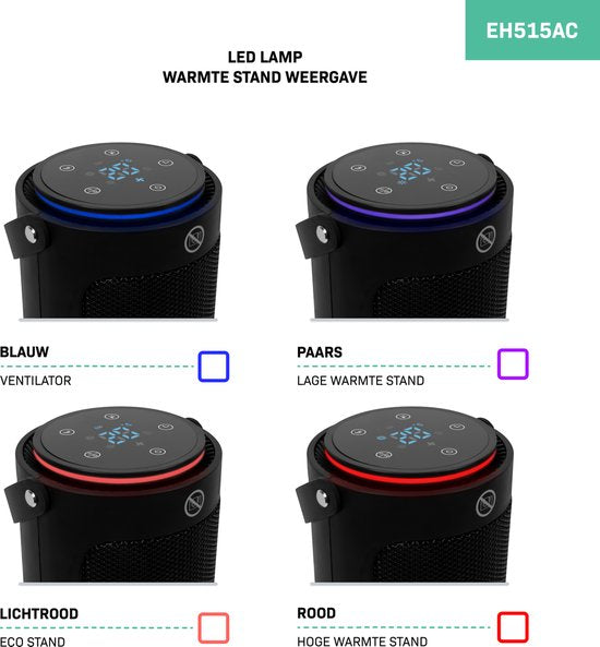 VONROC Elektroheizung - Heizlüfter - 1200W/2000W - Turmmodell - Keramik - ECO Mode - Swing-Funktion - LED-Display - Inkl. Fernbedienung - Thermostat und Timer - 20m2