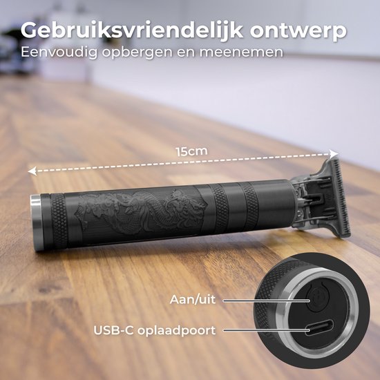 Nuvance Trimmer Men - Haarschneider Kopfhaar - Inklusive 4 Aufsätze - Barttrimmer und Haartrimmer - Haarschneider - Usb Wiederaufladbar