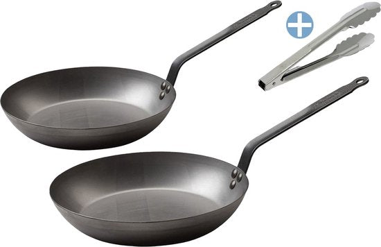 De Buyer Acier Bratpfannenset 24 cm & 28 cm - 2mm dick - Stahlblechpfannen - günstiges Set