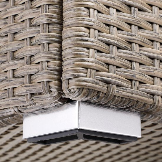 Casaria Polyrattan-Kissen-Box - 318 L mit Deckel - 75x75x70cm Beige