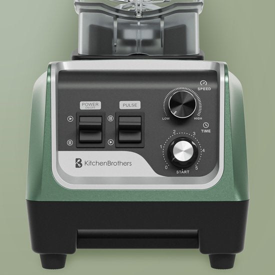KitchenBrothers Power Blender - 1600W - 2L - Smoothie Maker - Eiszerkleinerer - Pastellgrün