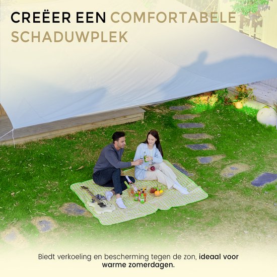O'DADDY® Schattentuch 4x3m Rechteck - Sonnensegel - Schattierungsnetz - Markise mit Befestigungsmaterial - Wasserdicht - UV30 Sonnenschutz - Dunkelgrau