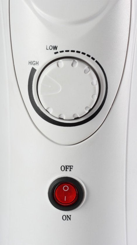 Tristar Elektroheizgerät KA-5103 - Ölgefüllter Heizkörper - 500 Watt - 5 Rippen - Kompakt - Weiß
