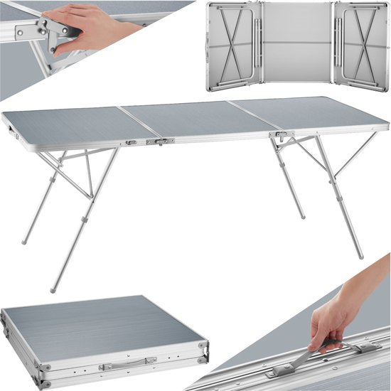 tectakeÂ® - Campingtisch Campingtisch Jumbo klappbar - Aluminiumgestell - 180 x 70 x 70,5 cm