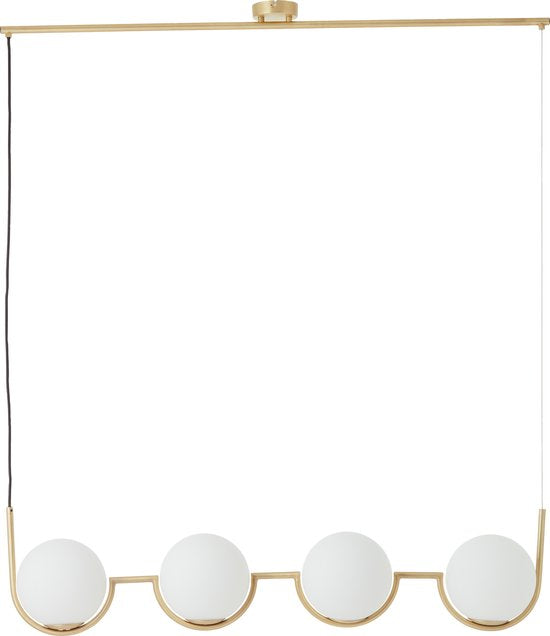 Brilliant Glint Hängeleuchte 4-flammig Holz/Messingglas/Metall 4x D45, E14, 40 W, Geeignet für Hängeleuchte (nicht im Lieferumfang enthalten)