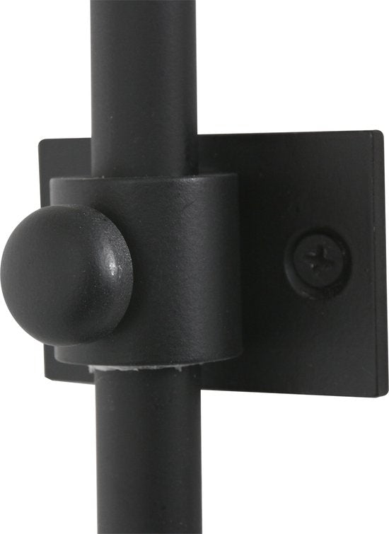 Steinhauer Bogen-Wandleuchte Sparkled Light - Drehbar & ausziehbar - E27 - 145 cm - Schwarz