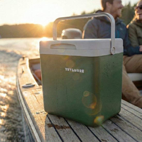 TRVLMORE Cool Box 14L - Kühlbox - Inklusive Kühlelement - Kühlbox Klein - Grün