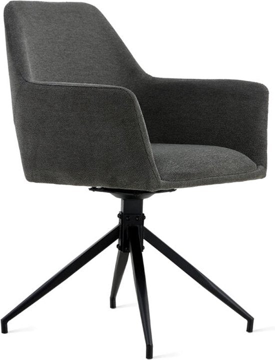 Multifurn - Esstischstuhl 'Tess' (Samt, Anthrazit, 2er Set)