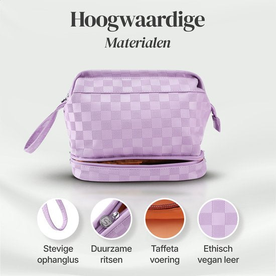 Skycases Travel Essentials - Kulturtasche und Make-up-Organizer - wasserdicht und kompakt - geeignet für Reisen und den täglichen Gebrauch - Unisex - lila