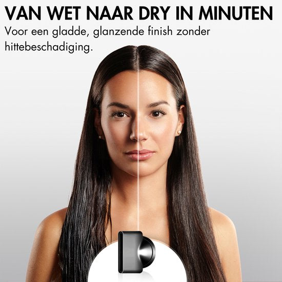 Sansbeauté® Haartrockner mit Diffusor - Locken - 110.000 Umdrehungen pro Minute - Ionen-Haartrockner mit Bürste - 4 Aufsätze - Reisehaartrockner - Curl Feun Set - Sèche Cheveux - Haartrockner mit Defusor - Haarföhn - 1600W