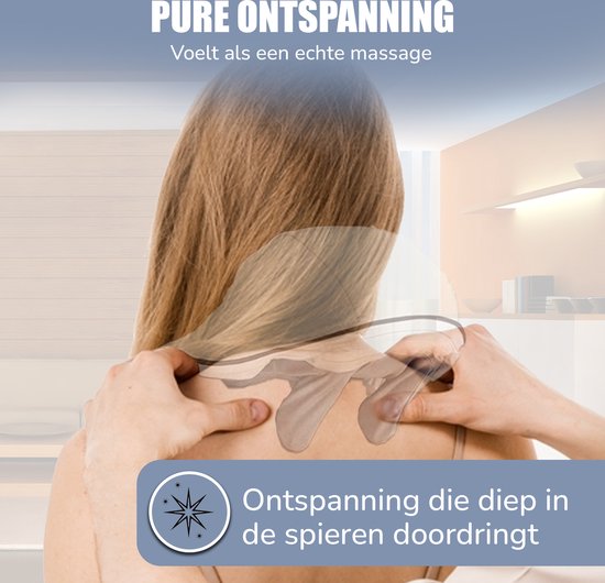 Novalance - Nackenmassage - Shiatsu-Massagekissen - Elektrisches Nackenmassagegerät - Auch für Arm Rücken Schulter & Bein - Infrarot + Schlafmaske