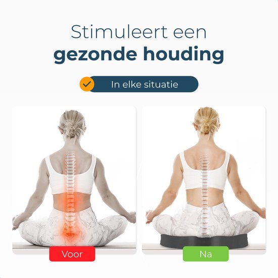 Sitzkissen Orthopädische - Relief unteren Rücken, Steißbein & Hüften - Ergonomische Bounce Kissen - Memory Foam Wedge Kissen - Für Stuhl & Bürostuhl - Alyze