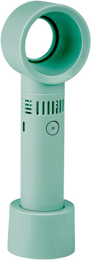 Lifetime Air Mini Fan Bladeless 3 Speeds - Fan Desk mit USB Rechargeable - Table Fan Portable - Mini Fan for Travel - Standing Fan Compact - Grün