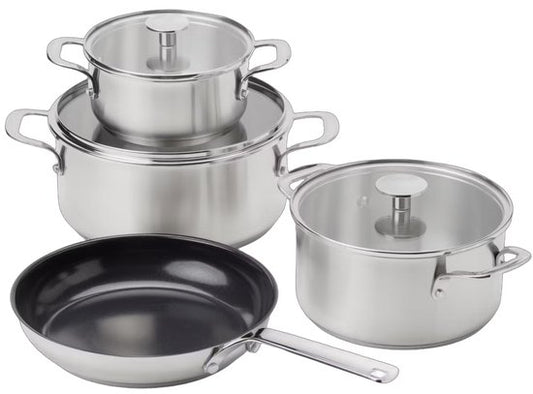 KitchenAid Edelstahl-Pfannenset 7-teilig | Edelstahl / INOX - PFAS-frei