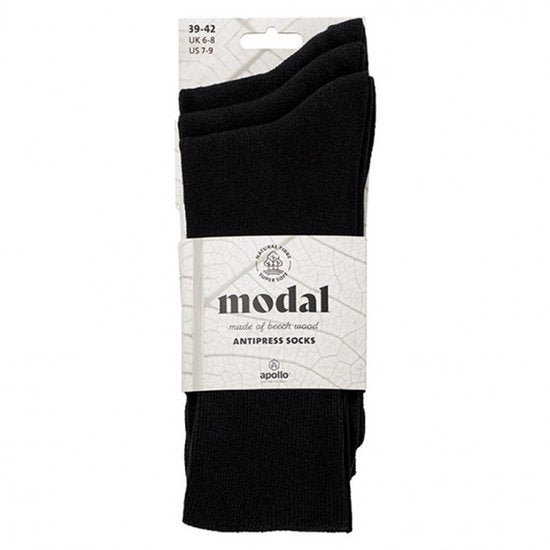 Diabetes-Socken – Nicht einengende, nahtlose Socken – 3 Paar – Schwarz – Größe 43–46 – Modal Antipress – Herrensocken – Medizinische Socken – Socken ohne Gummizug