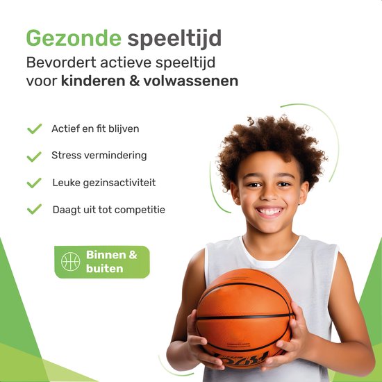 Mini Basketball Set - Inkl. Ball & Pumpe - Reifen - Korb - Ringe - Basketbälle - Ring für Kinder - Netz - Indoor - Brett - Stange - Für Zimmer - Basketballring