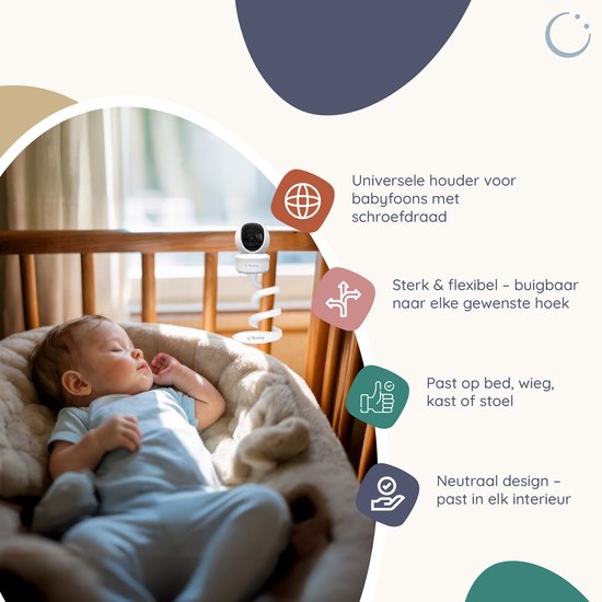 Numsy Baby-Monitor-Halterung - Baby-Monitor-Halterung - Flexible Kamera-Halterung - Baby-Kamera - Baby-Monitor-Ständer