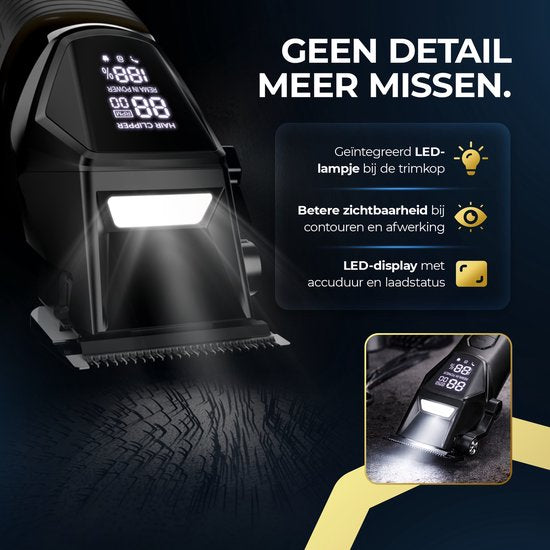 Professionelle kabellose Haarschneidemaschine - Beeperfect® - Haarschneider Herrenkopfhaar - Haartrimmer - Friseur Haar Maschine - Haarschneider - Trimmer Bart - Trimmgerät - Barbier Haarschneider - Barbier Trimmer - 0.5-19MM