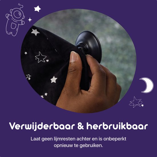 Lunae Tragbarer Verdunkelungsvorhang mit Saugnäpfen – 200 x 130 cm – Verdunkelungsstoff in Schwarz – 100 % lichtundurchlässiger Blackout-Vorhang – Alternative zu verdunkelnder Fensterfolie – Verdunkelungsvorhänge