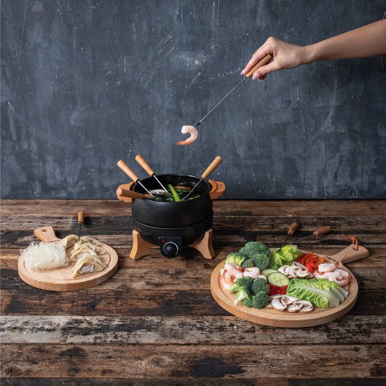 Boska Elektrisches Fondue-Set Party - 2.3L - Für Käsefondue, Schokoladenfondue, Hotpot und Boullionfondue - Fondue-Set elektrisch - Mit Temperaturregler
