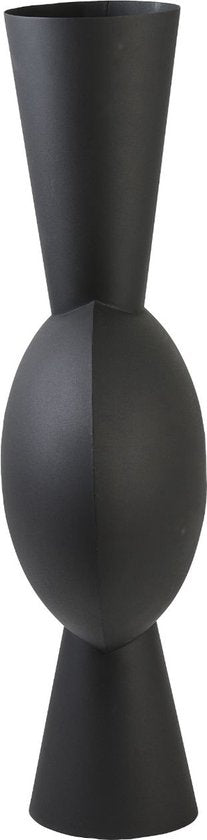Light & Living Vase Kavandu – Schwarz – 37,5 x 22 x 81 cm – Metall – Modern – Blumenvase – Wohnaccessoire – Dekorative Vase für das Wohn- oder Schlafzimmer