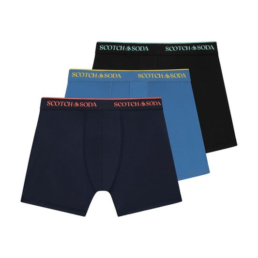 Scotch & Soda Active Stretch Boxershorts - Herren - 3er-Pack - Performance Fit - Multi Größe S