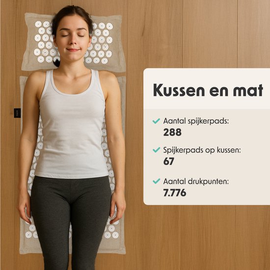 Akupressurmatte - Eco - Natur/Weiß